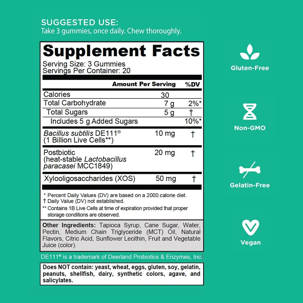 Goli Pre, Post, Probiotics Gummy - World's First 3-in-1 Gluten-Free, Vegan, Non-GMO, and Gelatin-Free.