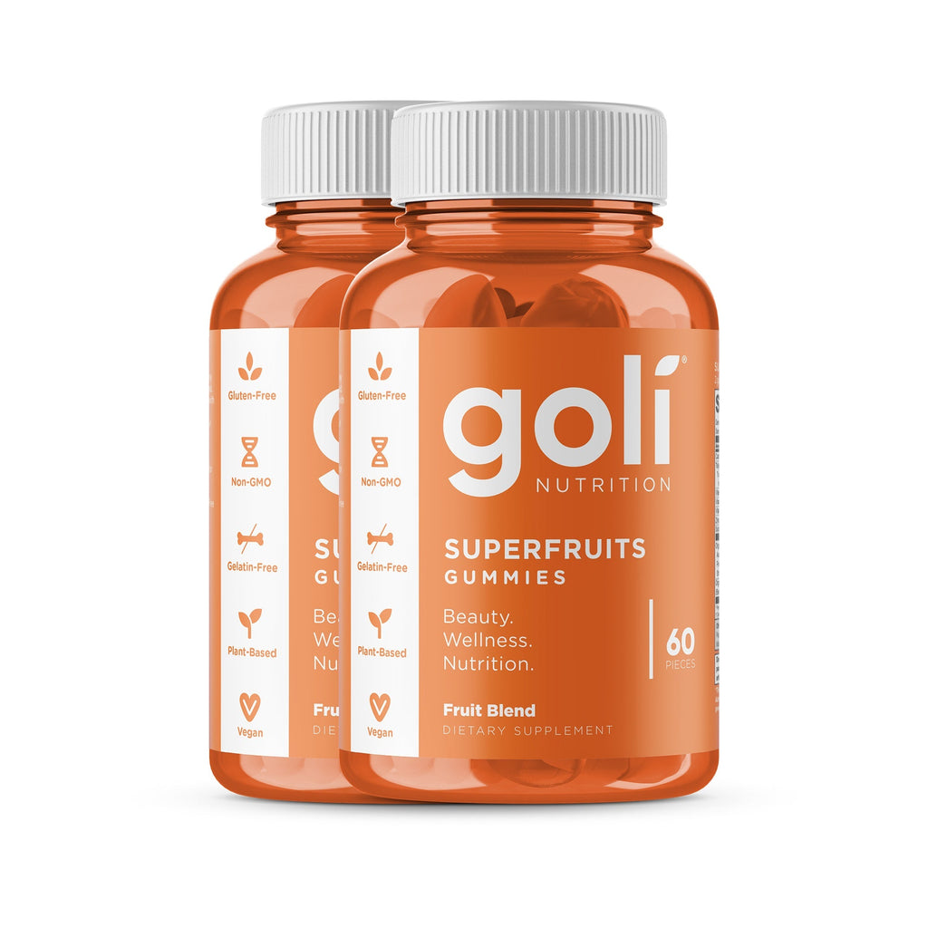 Goli SuperFruits Beauty Gummy Vitamin - Collagen, Mixed Fruit, Vegan, Plant-Based, Non-GMO, Gluten-Free & Gelatin Free