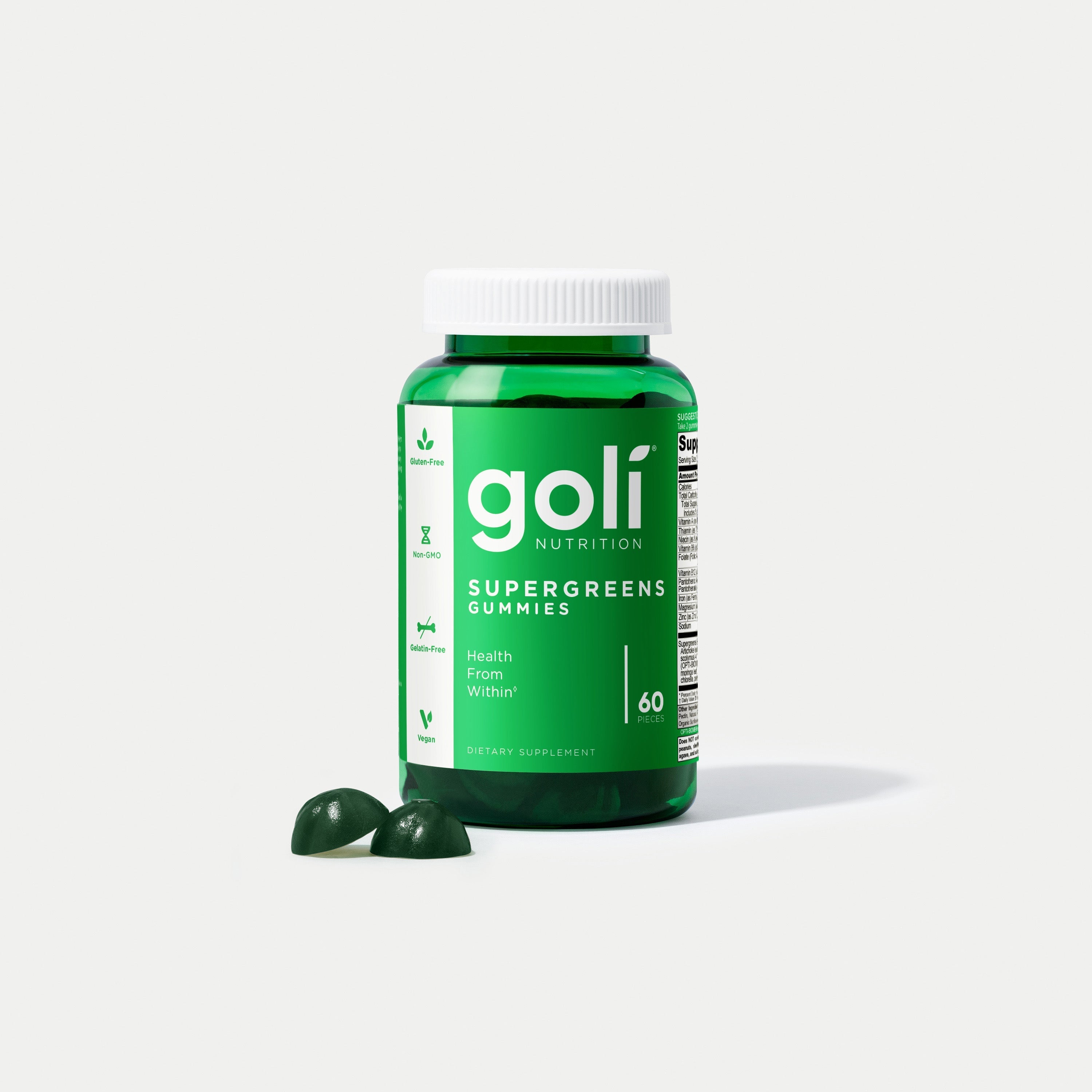 Goli Nutrition Supergreens Gummies  |  Unit = Case of 24