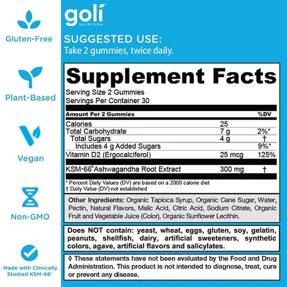 Goli® Ashwagandha Gummies Plus Get 2 FREE (Matcha & Sleep)