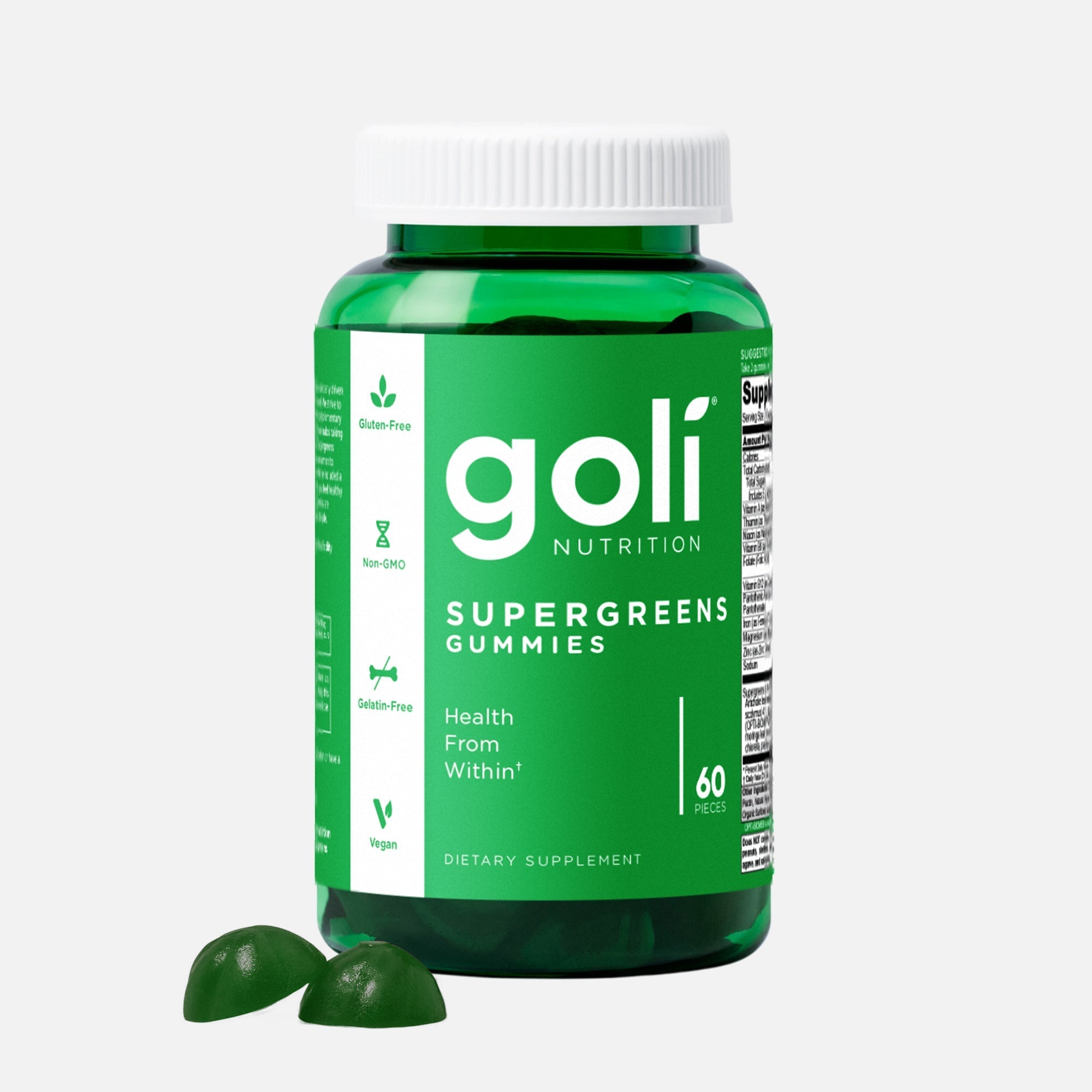 Goli Nutrition Supergreens Gummies  |  Unit = Case of 24 (TF)